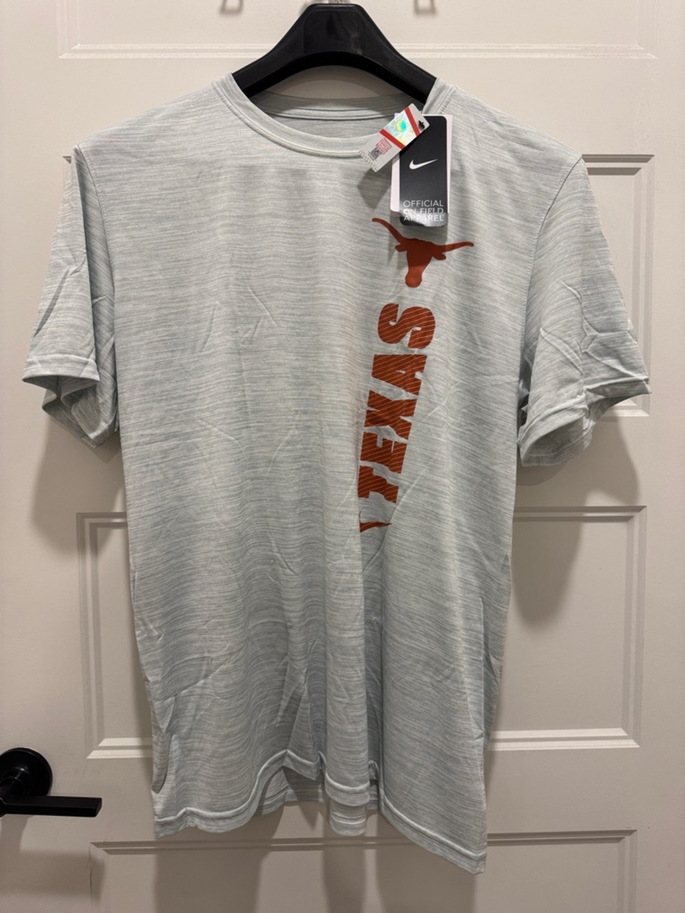 Nike Light Gray Texas Vertical Logo Short Sleeve Tee